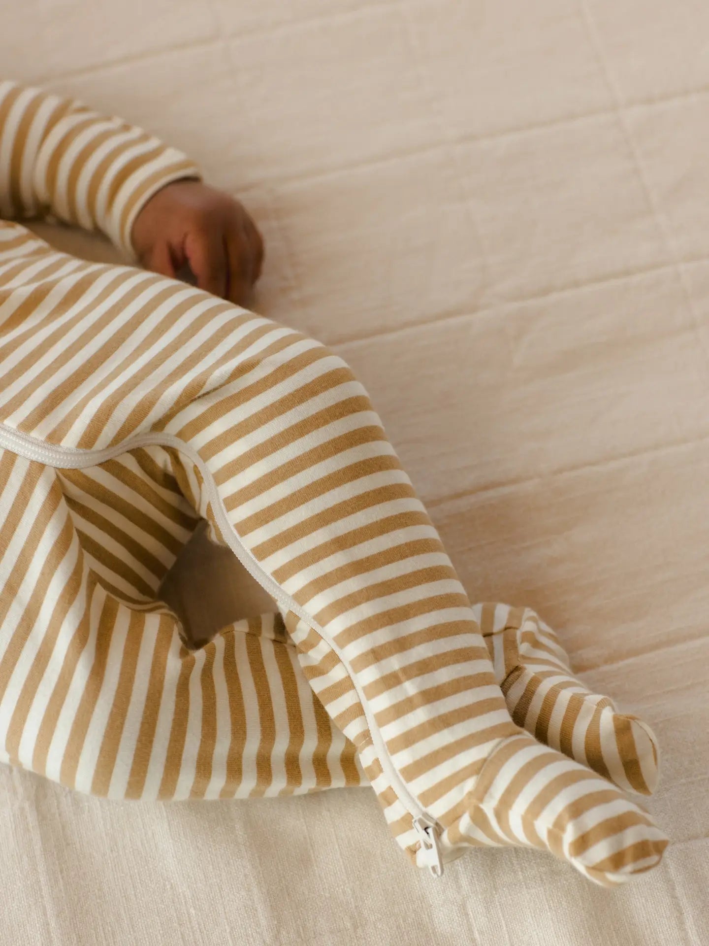 Honey Striped Organic Onesie
