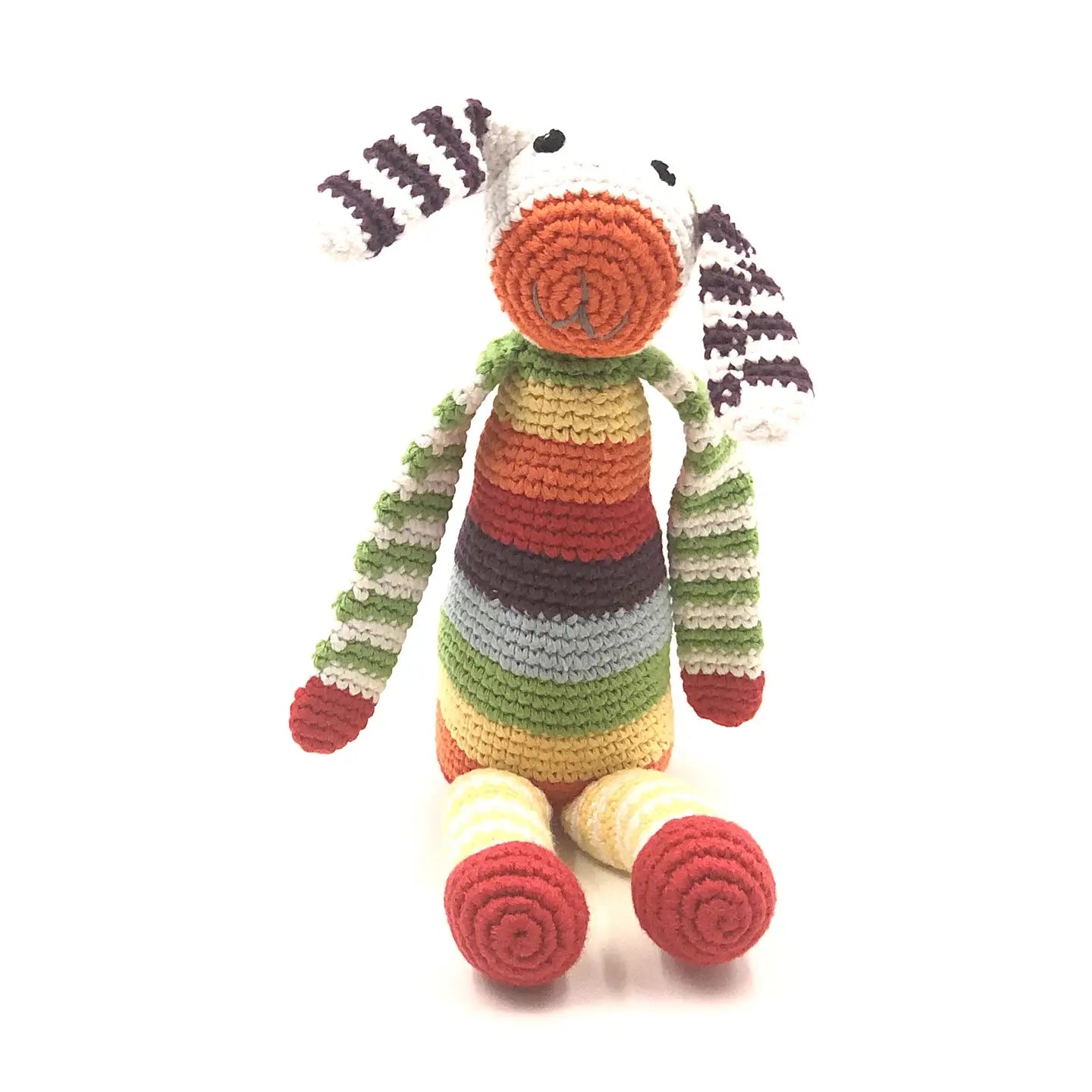 Velvety Plush Organic Rainbow Bunny