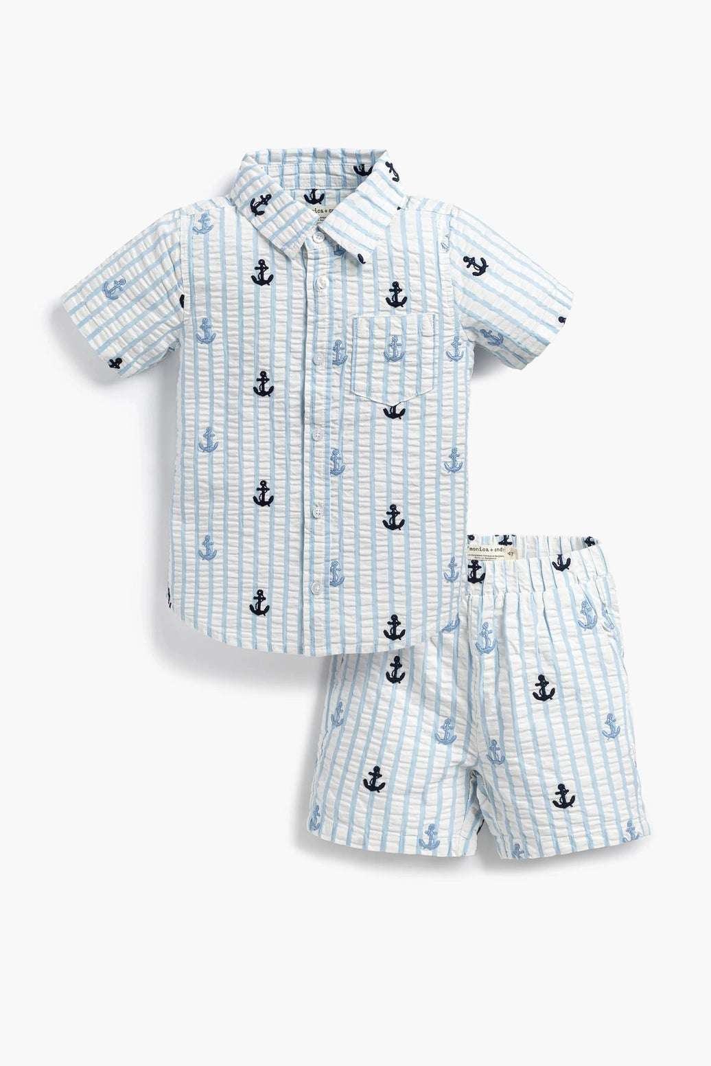 embroidered anchor matching set for toddlers
