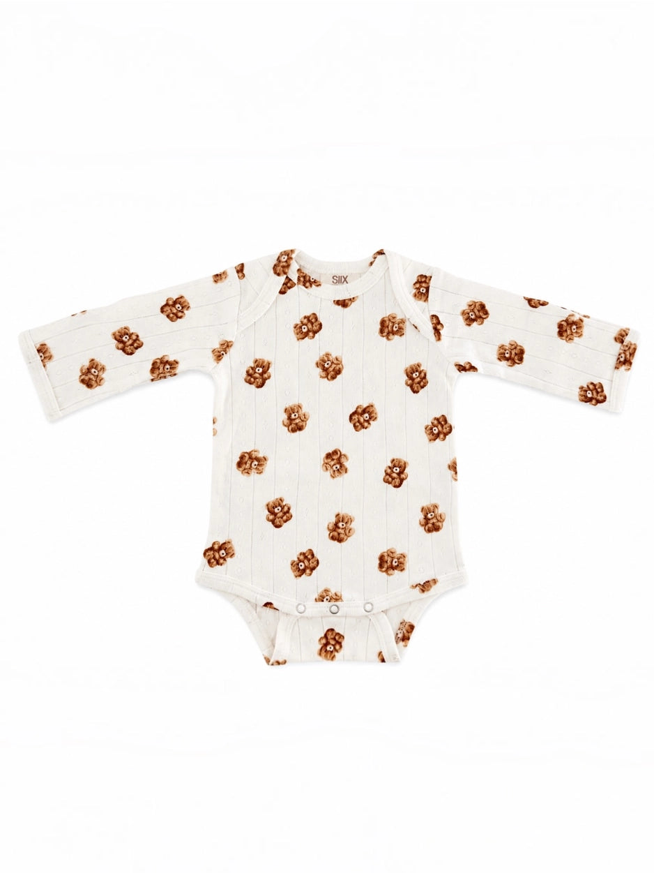 Teddy Bear / Organic Pointelle Bodysuit