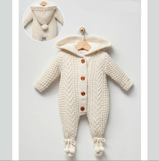 Rylee Sherpa Lined Footed Onesie