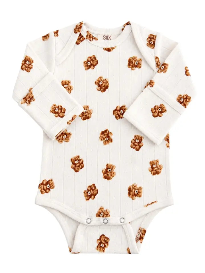 Teddy Bear / Organic Pointelle Bodysuit