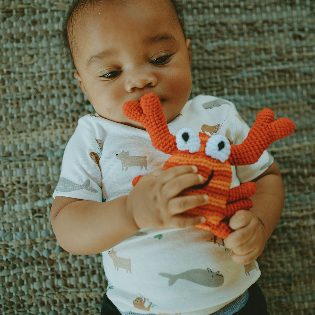 Handmade Red Crab Rattle