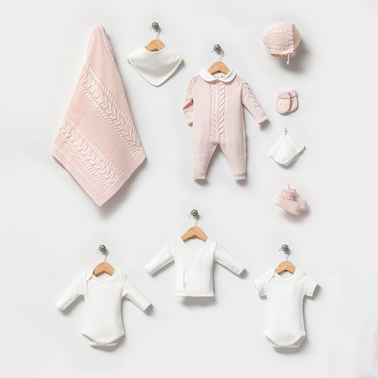 Cable Knit 10 Piece Newborn Set