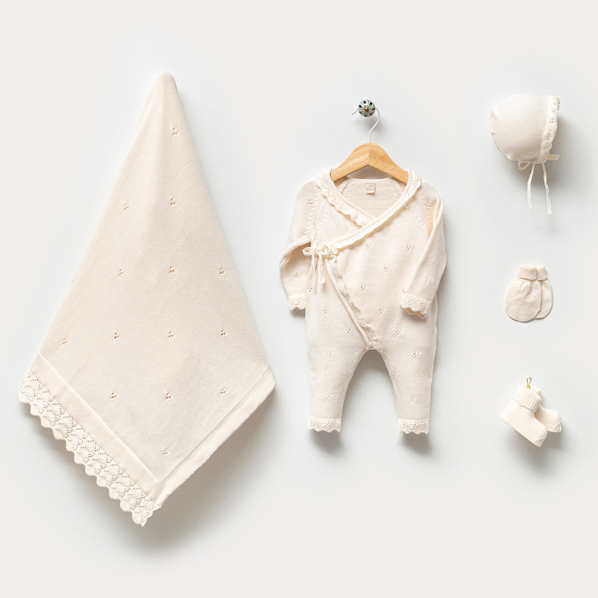 Heirloom Cream Pointelle Layette