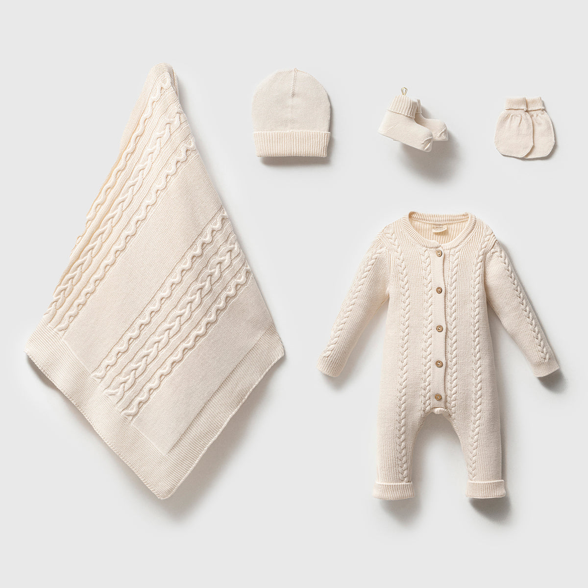 Organic Cable-Knit Layette Cream
