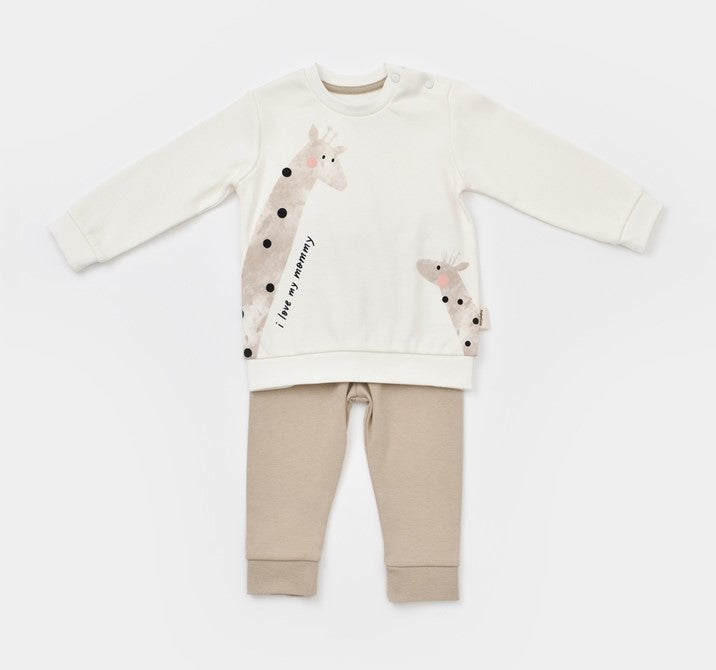 Giraffe 2 Piece Set 100% Organic Cotton