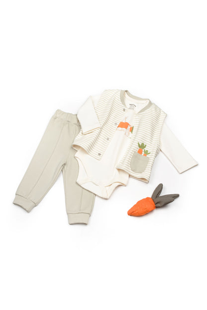 Carrot 3 Piece Set 100% Organic Cotton