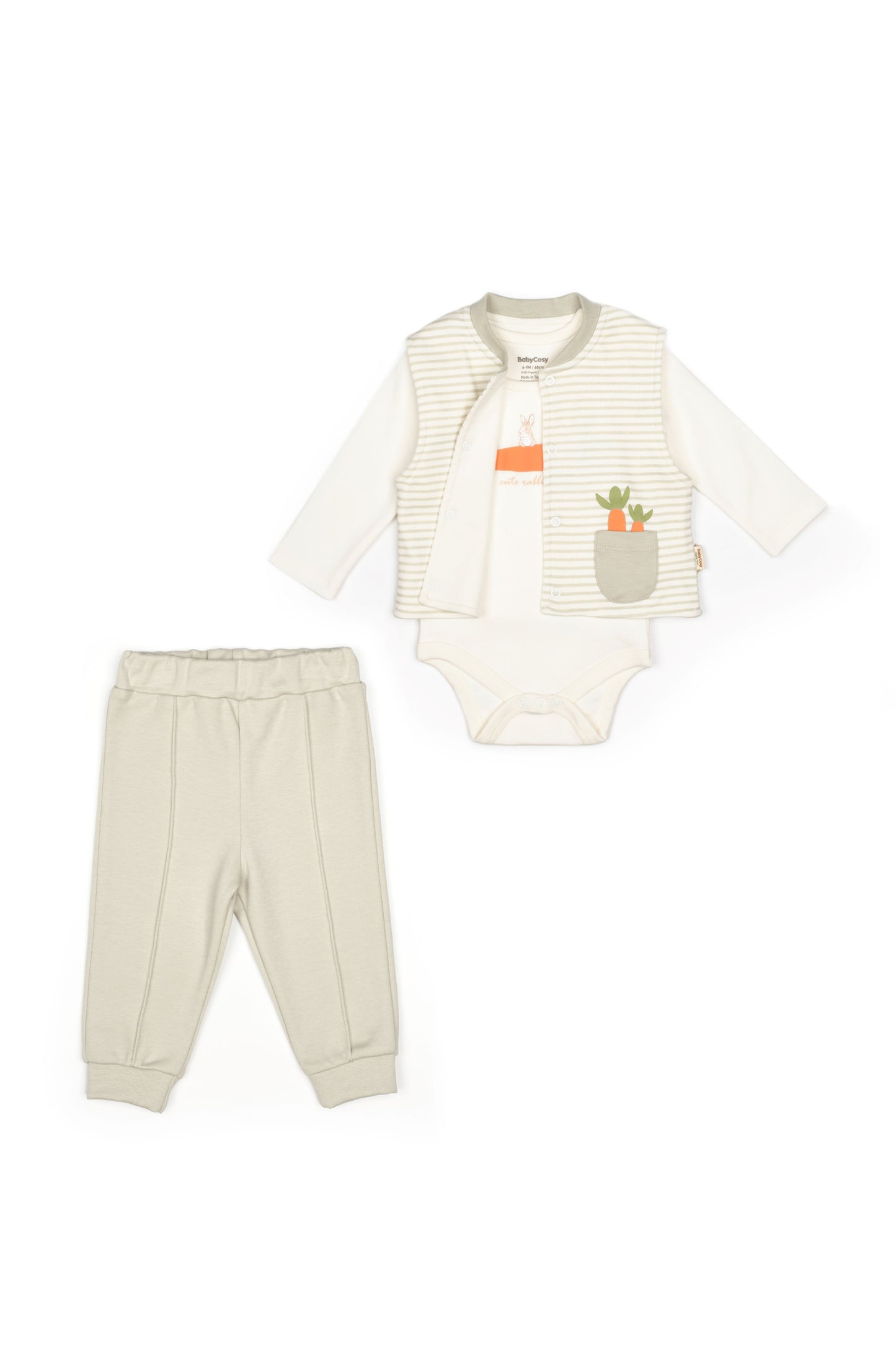 Carrot 3 Piece Set 100% Organic Cotton