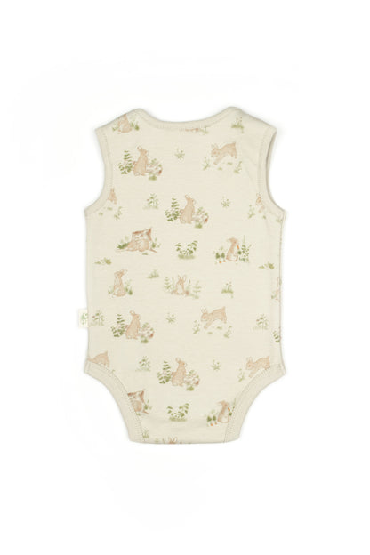 Bunny Sleeveless Bodysuit 100% Organic Cotton