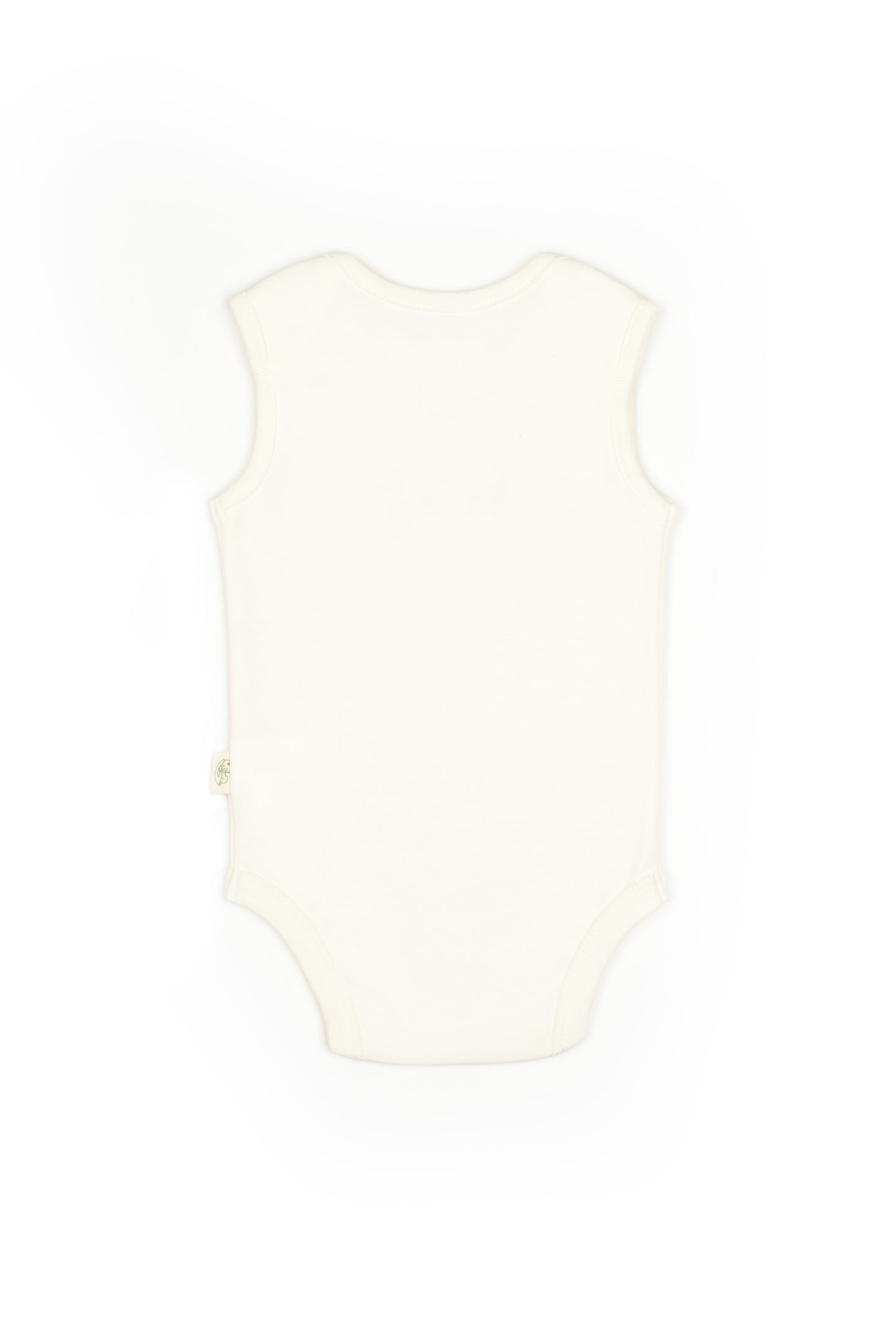 Ecru Bunny Sleeveless Bodysuit 100% Organic Cotton