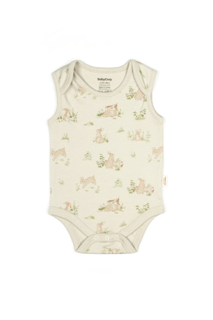 Bunny Sleeveless Bodysuit 100% Organic Cotton