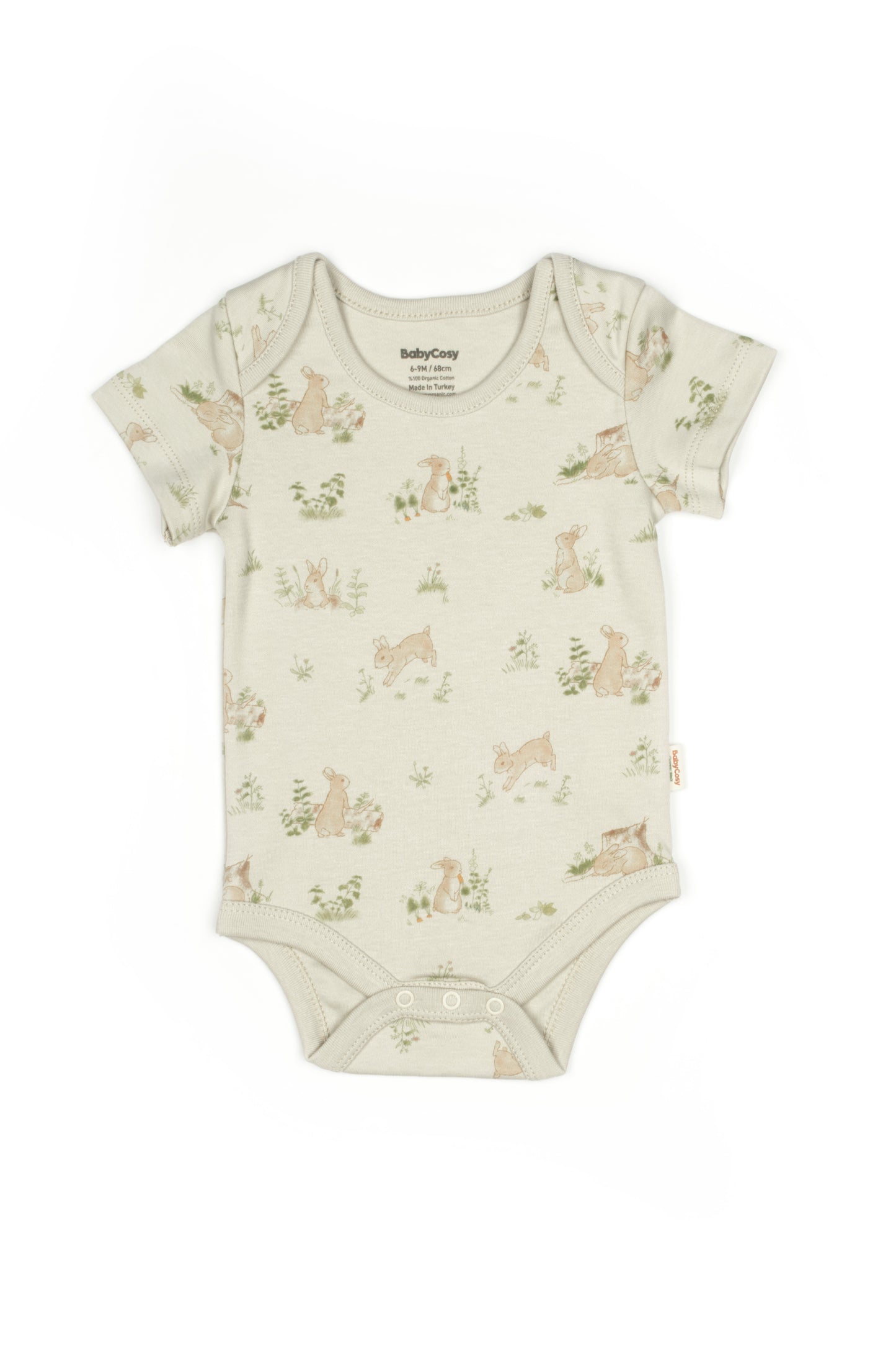 Bunny Short Sleeve Bodysuit 100% Organic Cotton