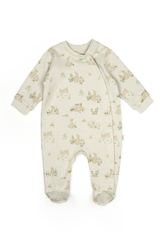 Bunny Footed Onesie 100% Organic Cotton