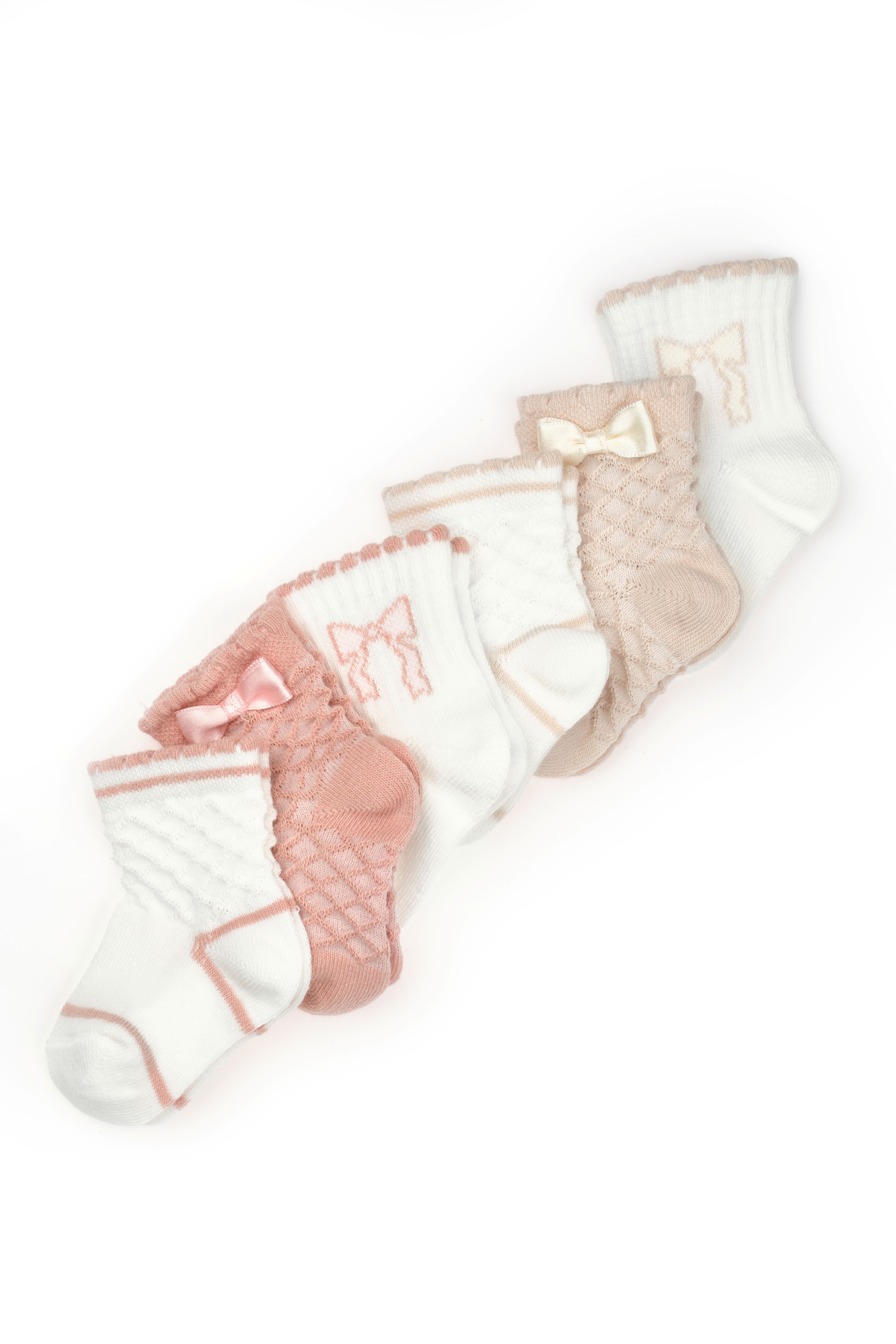 Organic Baby Sock Pink Set – 6 Pairs