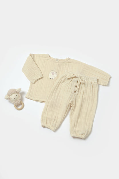 Muslin Stone Sheep 2 Piece Set