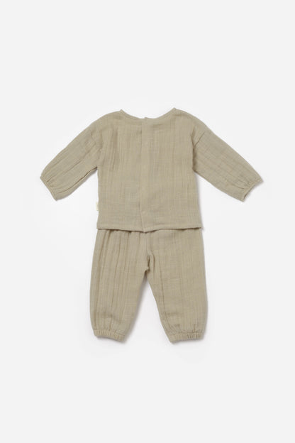 Muslin Green Sheep 2 Piece Set