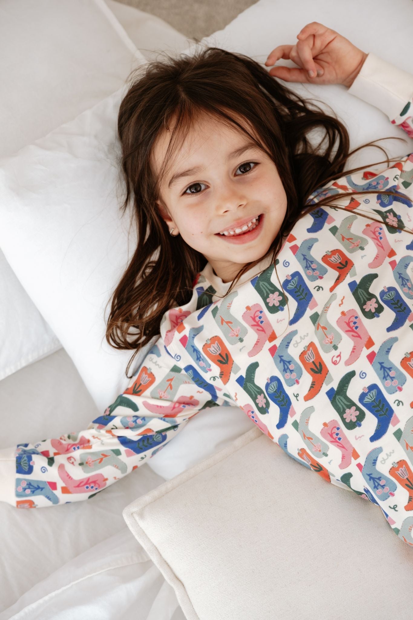 Kids colorful cowboy boots pajamas