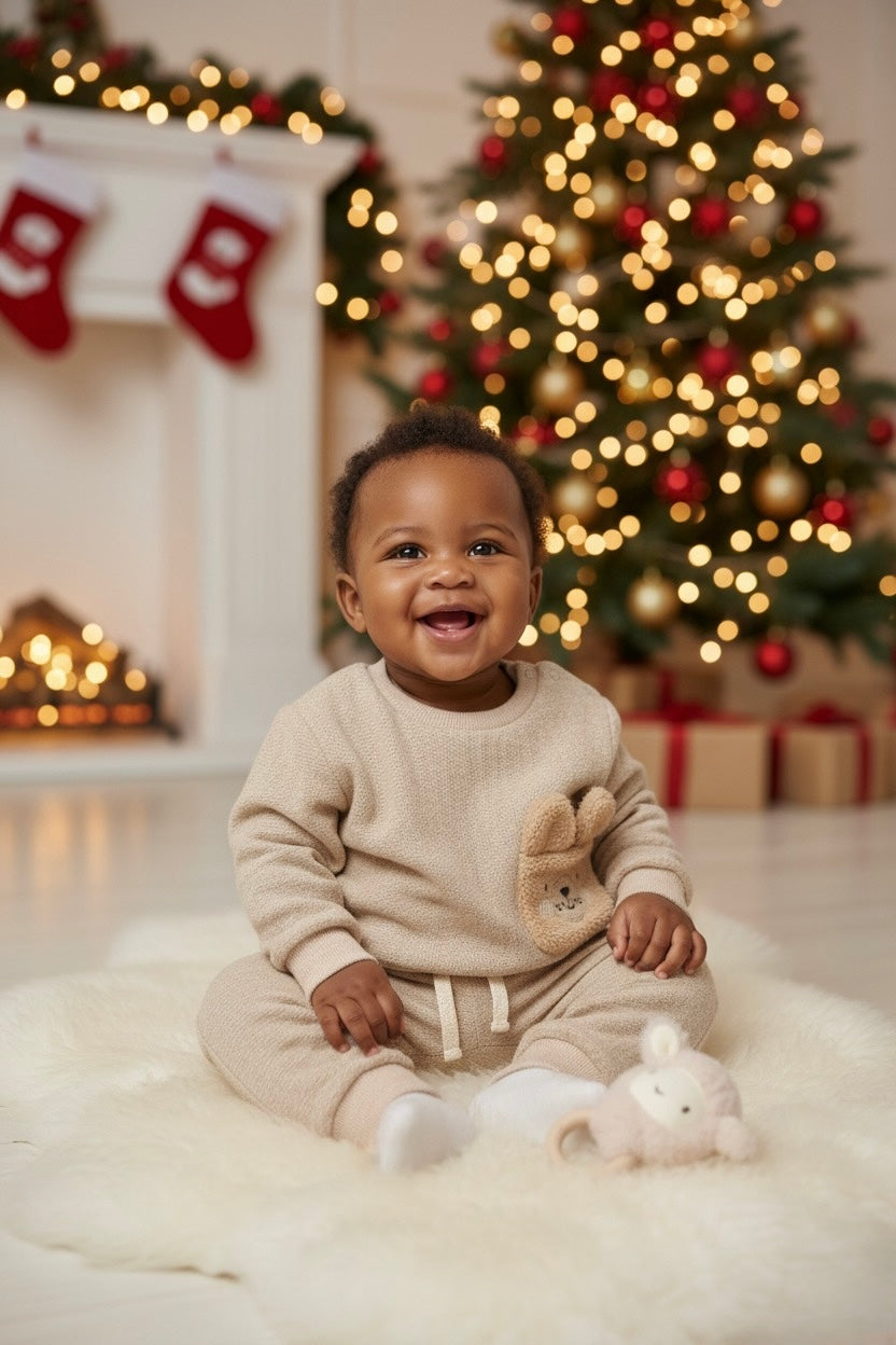 Muslin Apricot Sherpa 2 Piece Set