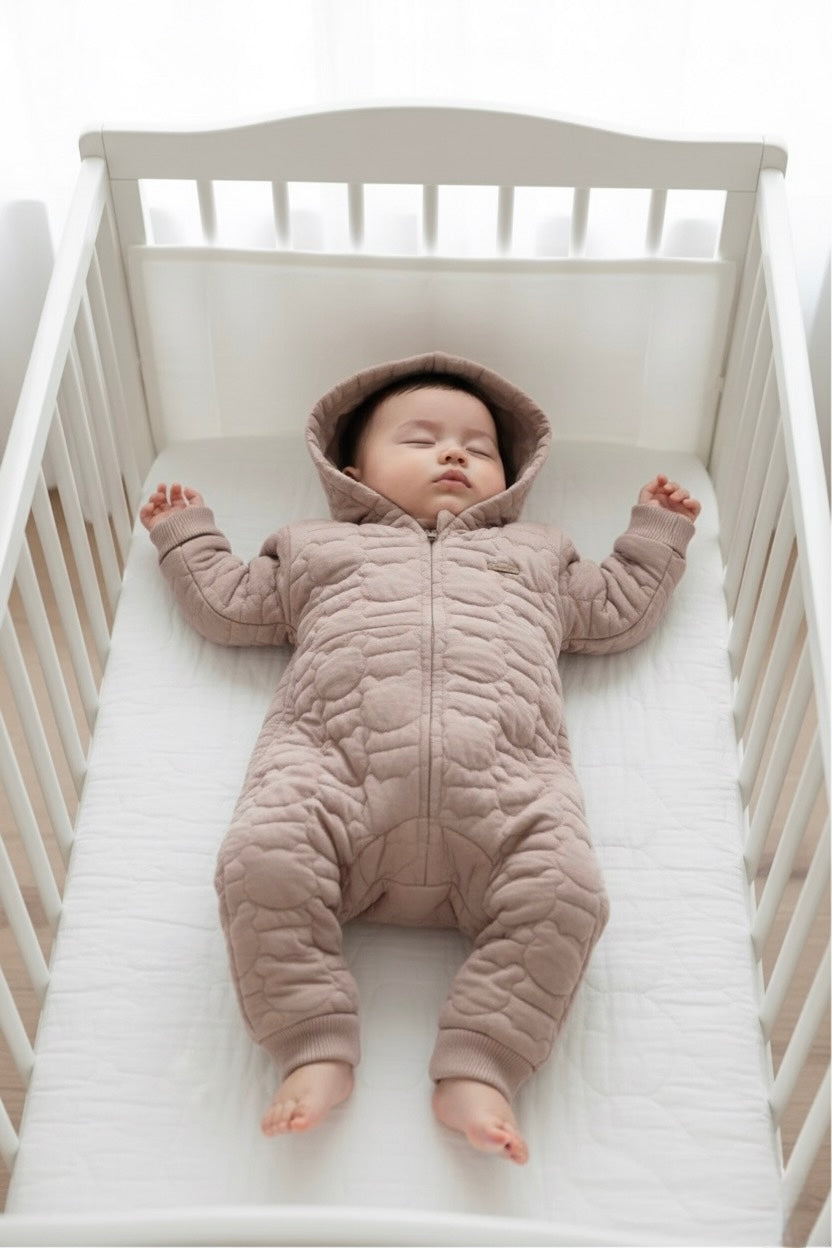 Cocoa Cloud Quilted Romper