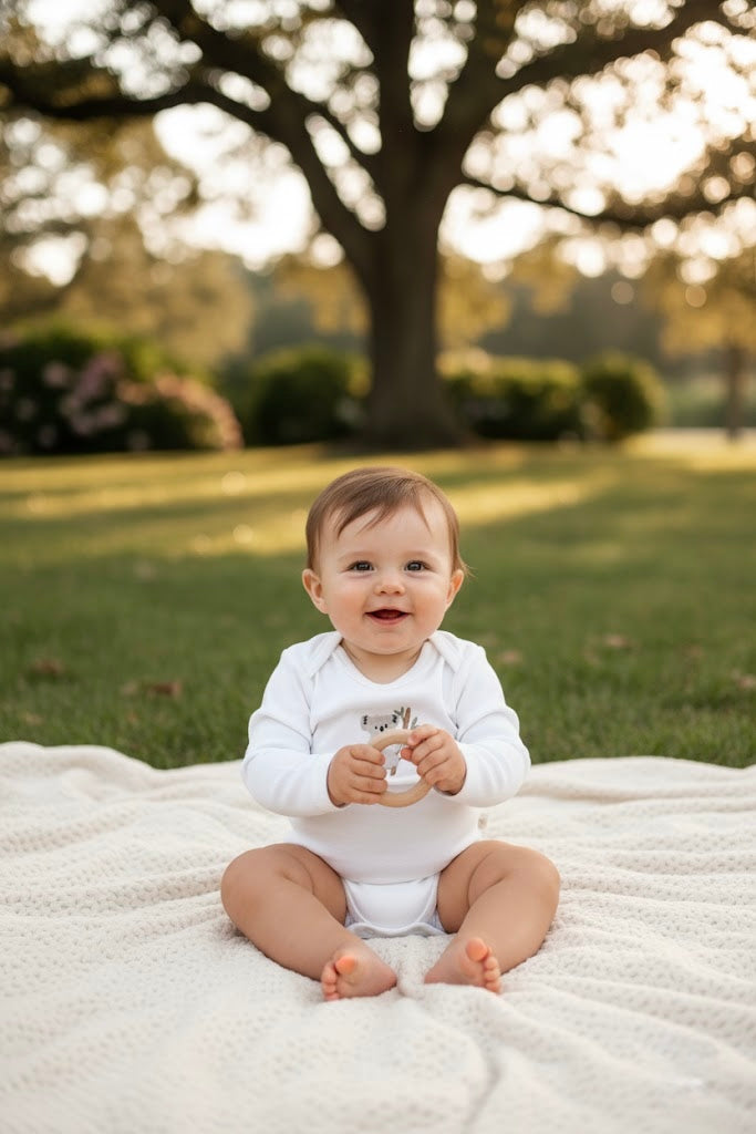Koala Patterned Long Sleeve Bodysuit