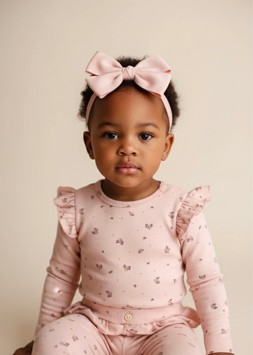 Ruffled Pink Flower Set