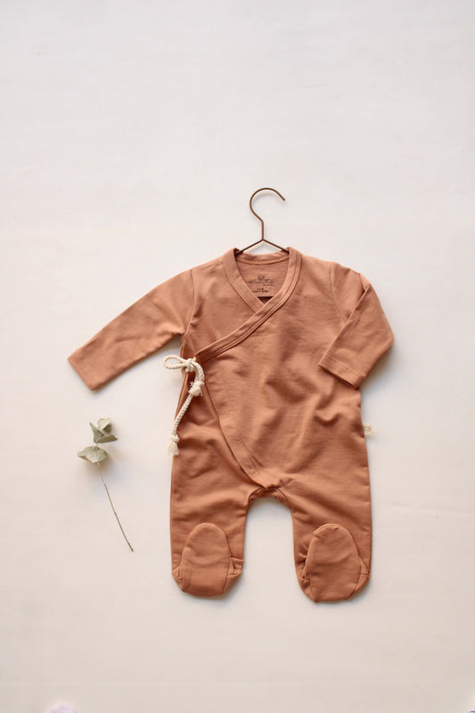 Kimono Chestnut Footed Onesie