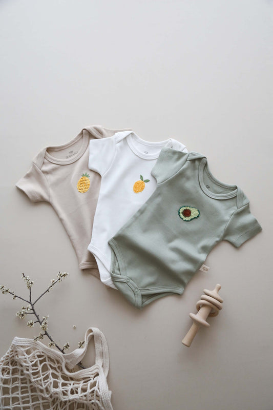 Fruit Set 3 Piece Short Sleeve Bodysuits