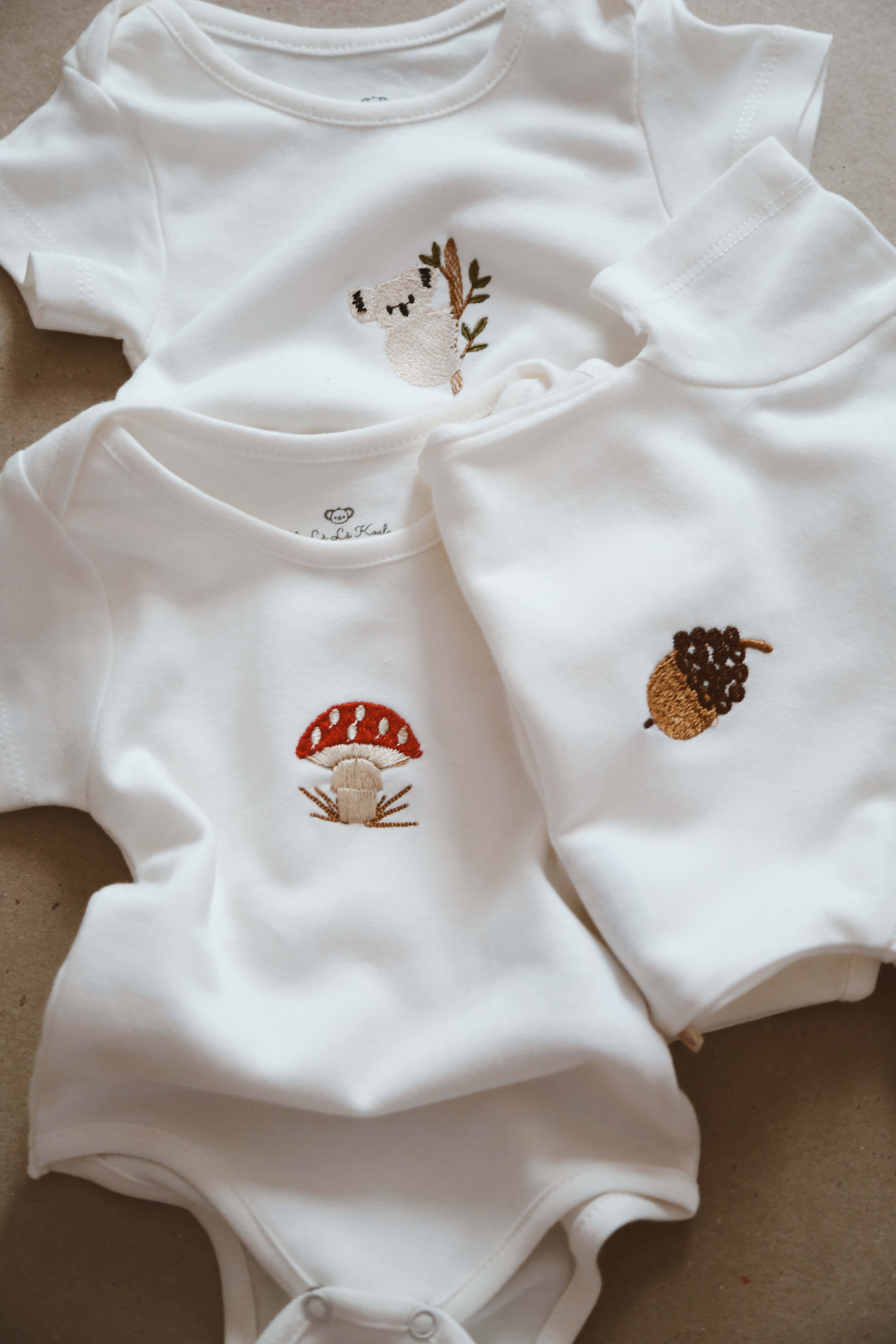 3 Piece Short Sleeve Bodysuits Set