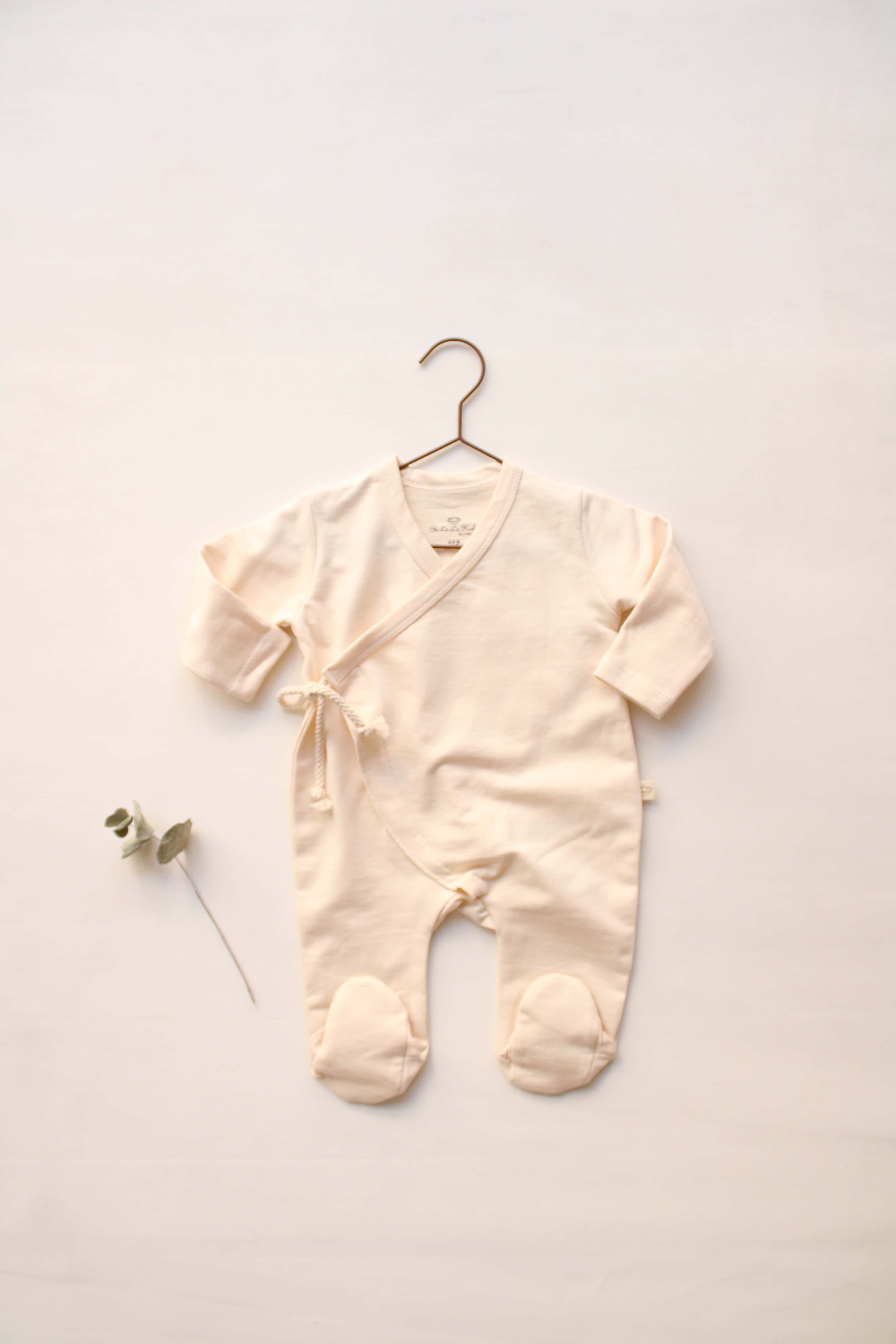 Kimono Cream Footed Onesie