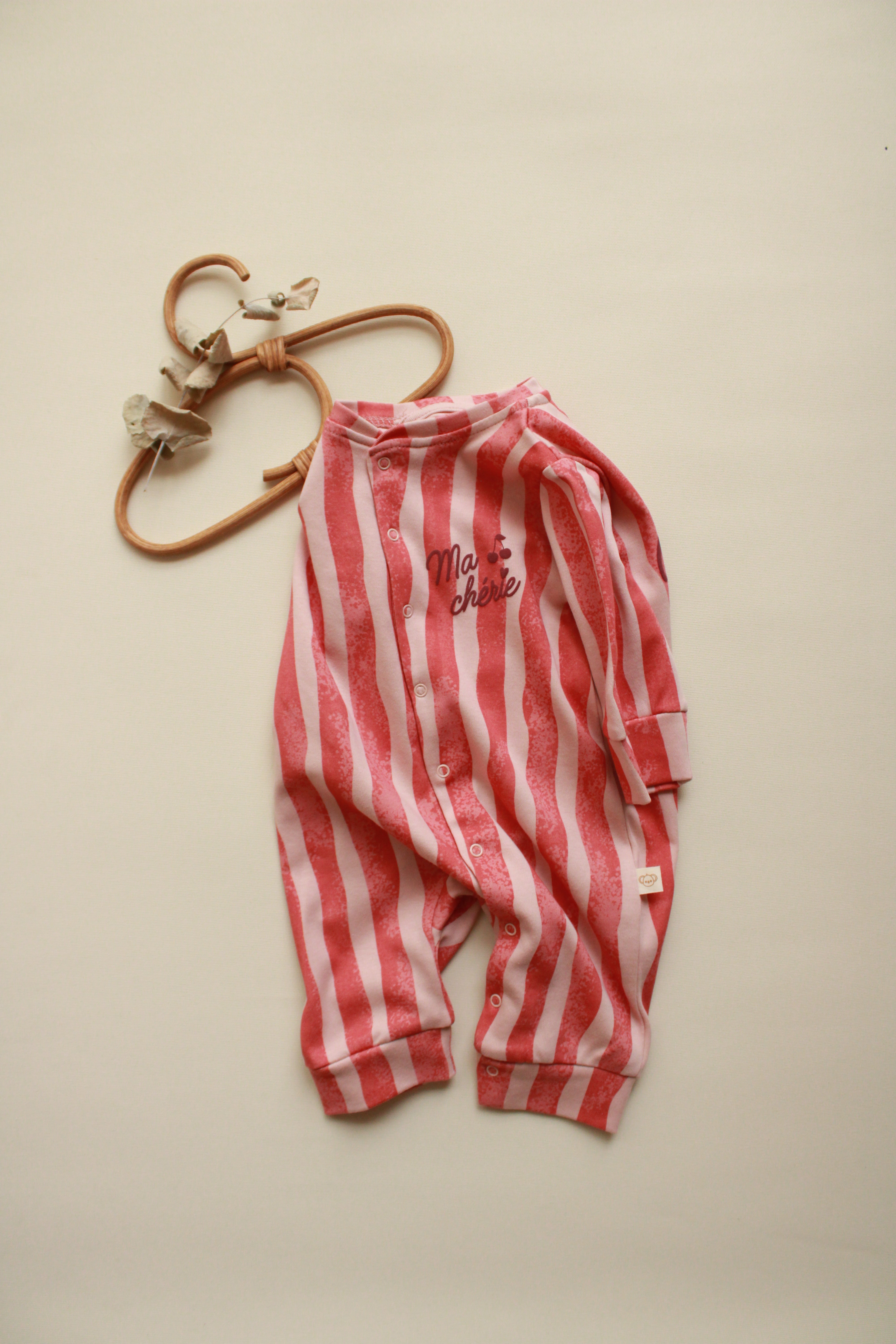 Boutique baby striped long sleeve romper