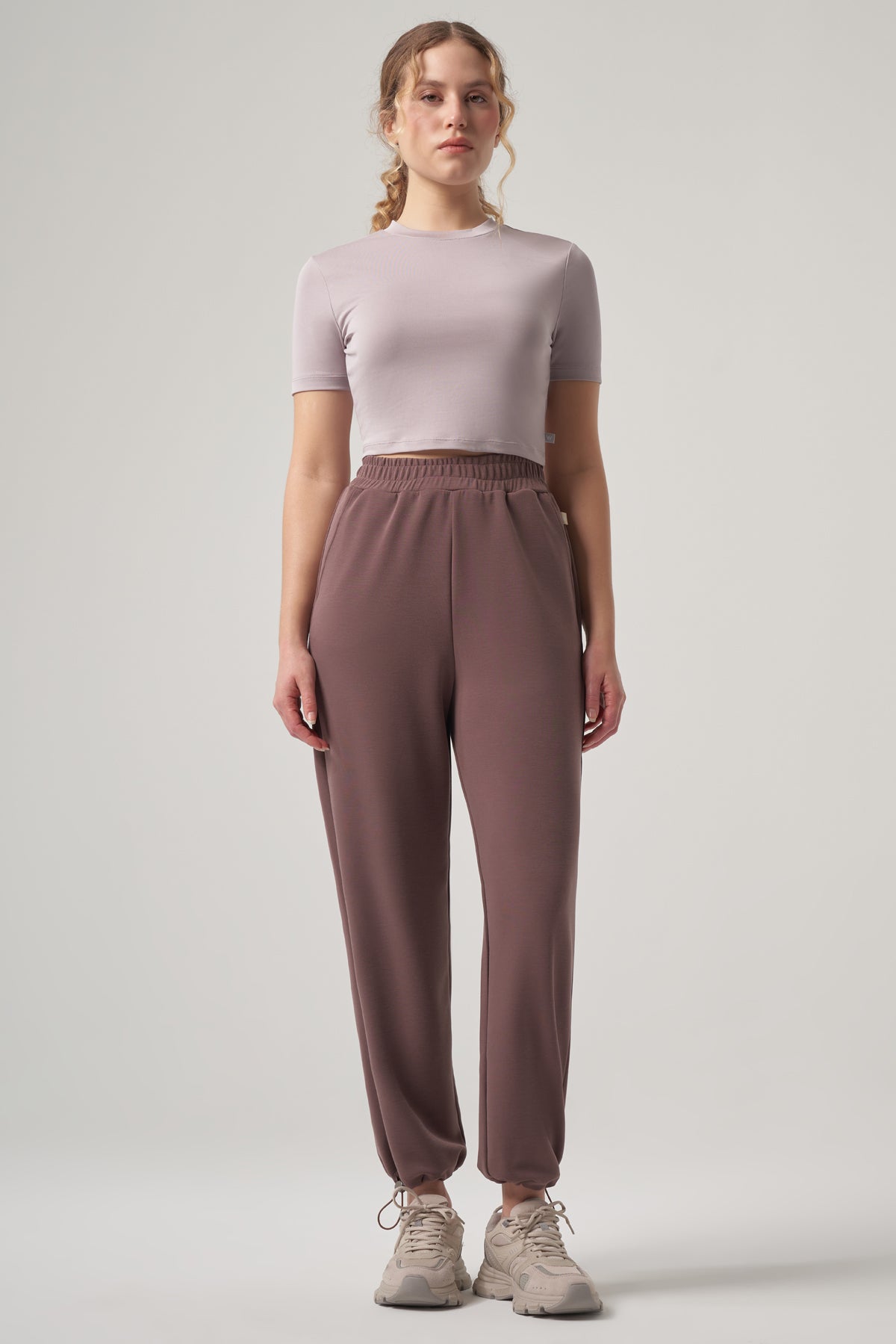 Niken Modal Cropped T-Shirt – Dusty Rose