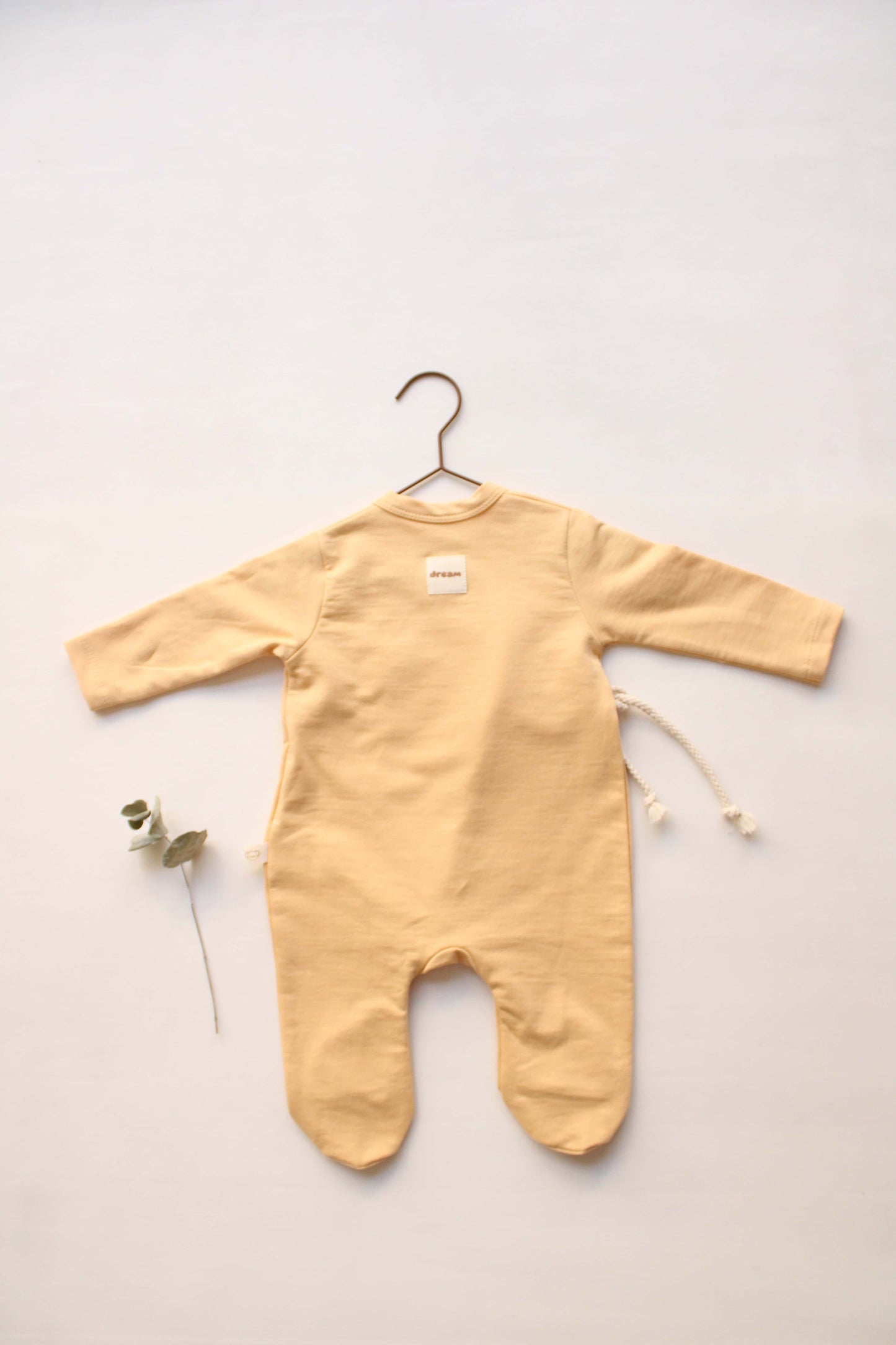 Kimono Mustard Footed Onesie