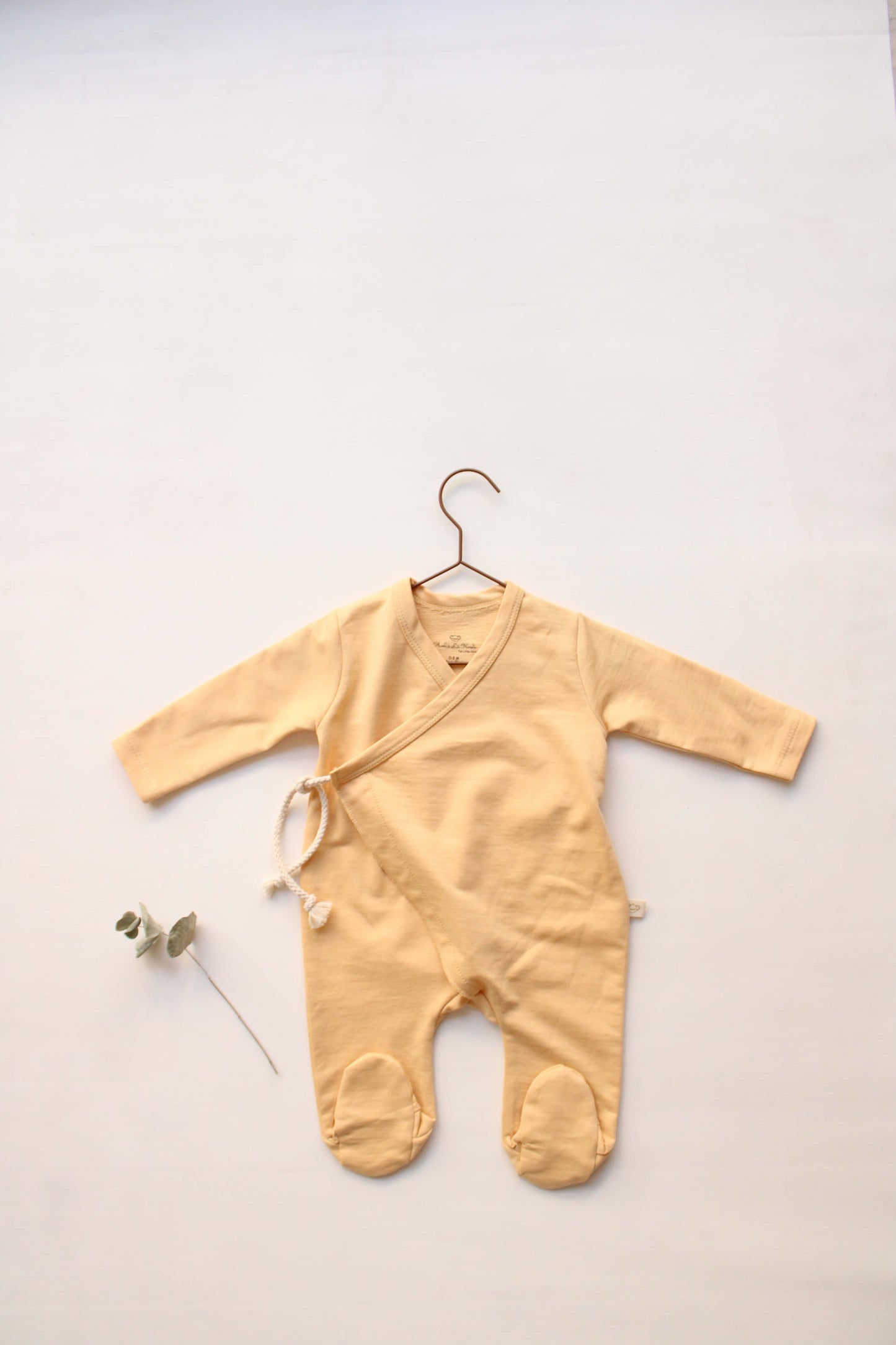 Kimono Mustard Footed Onesie