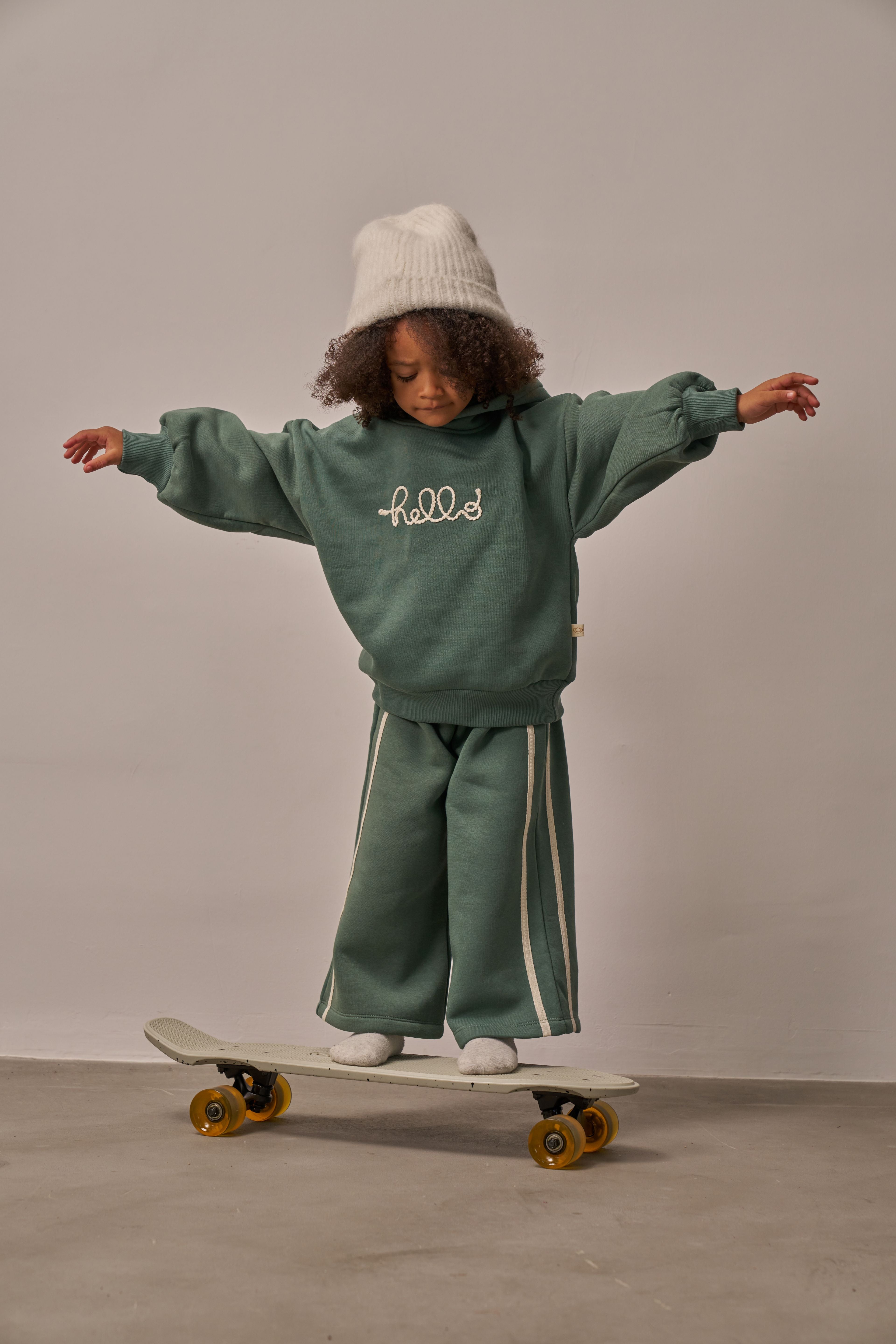 Hello Kids Sweat Set – Green