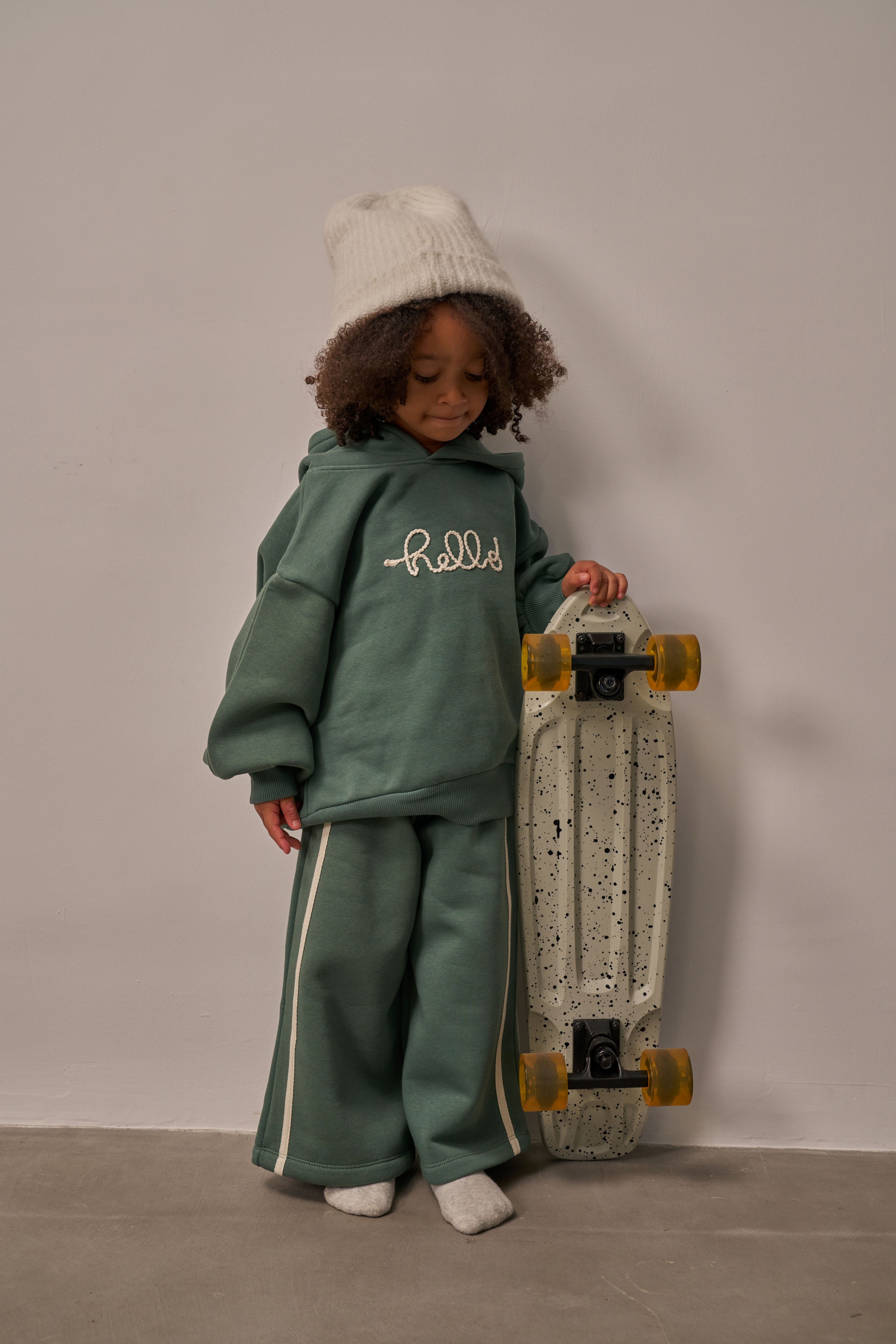 Hello Kids Sweat Set – Green