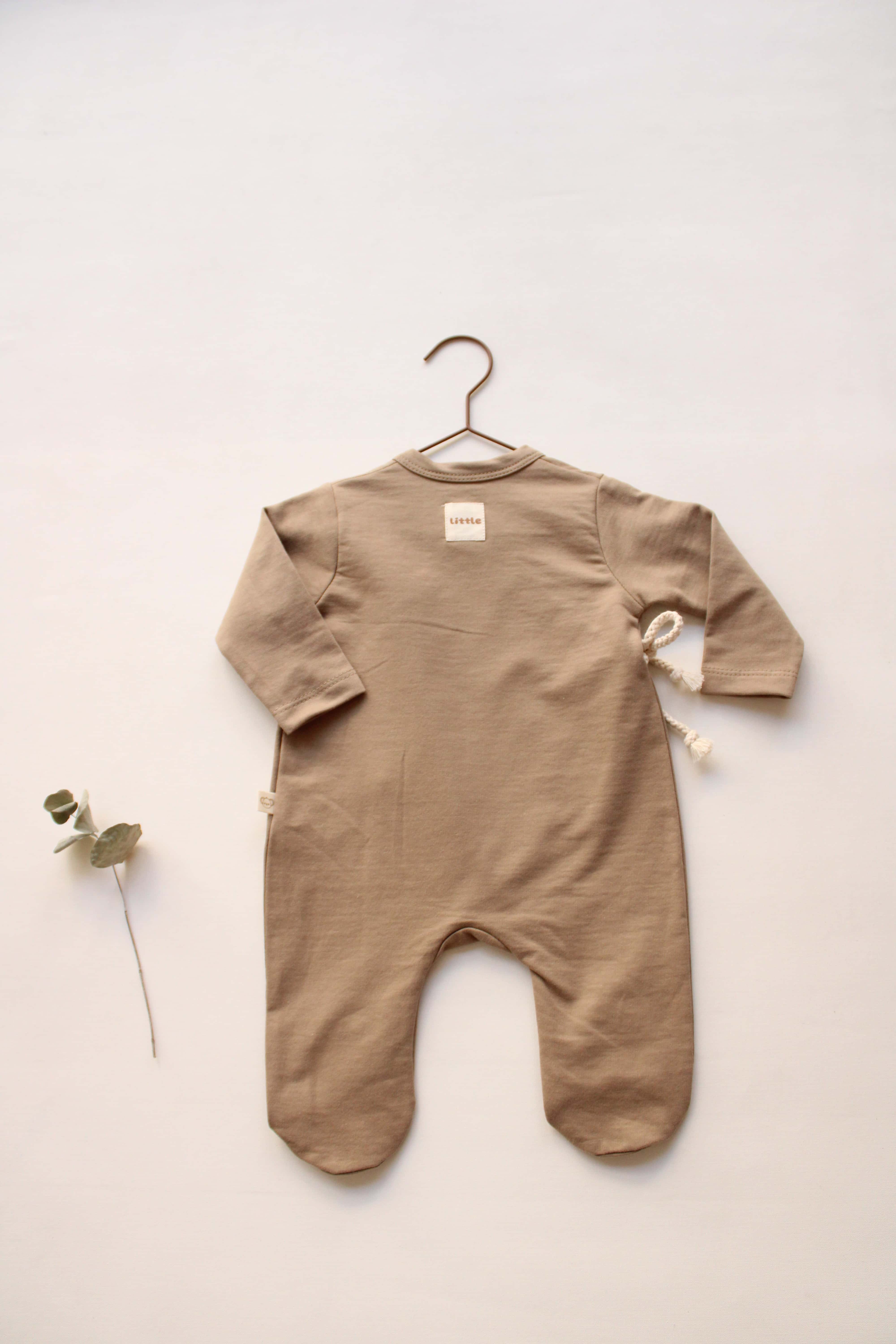 Kimono Brown Footed Onesie