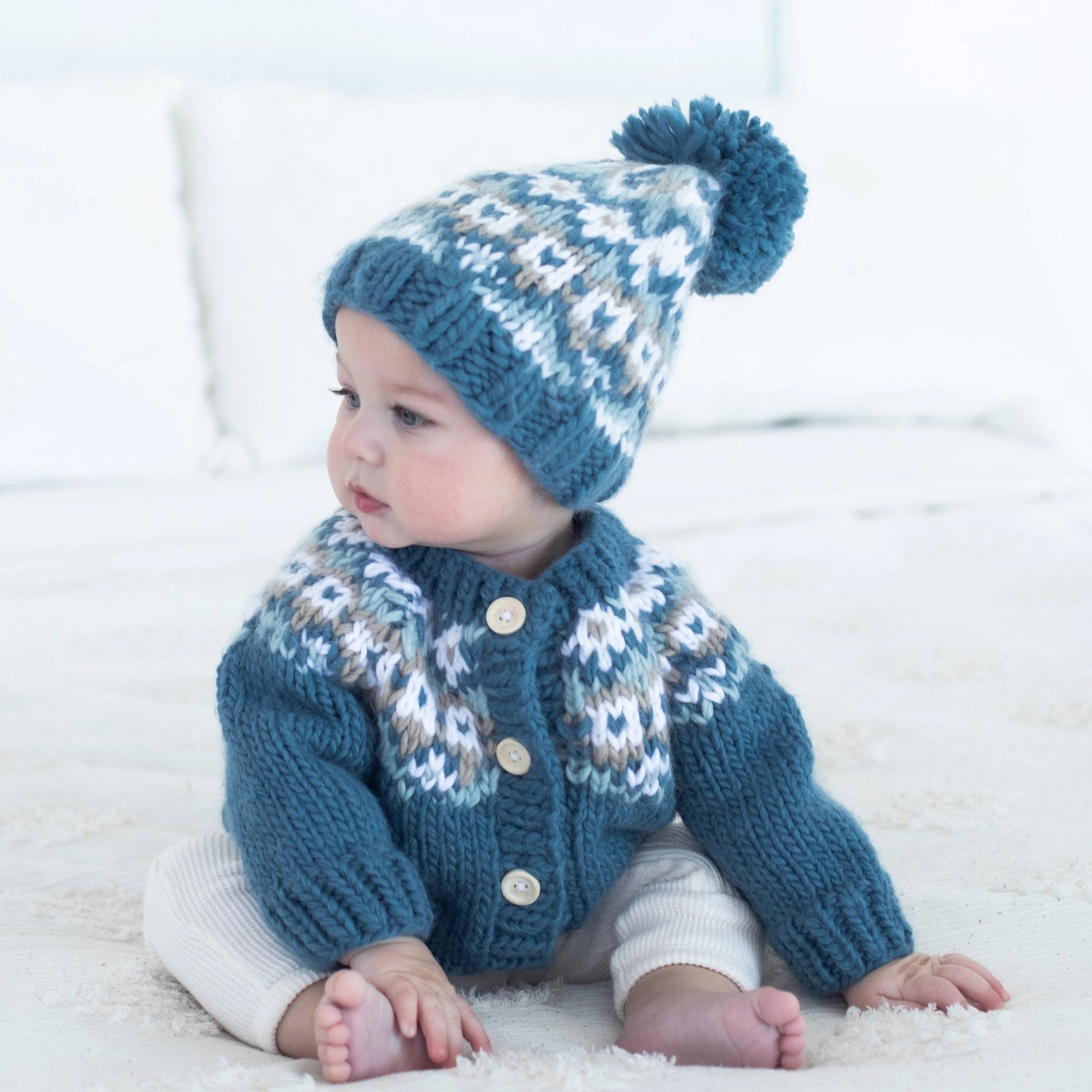 chunky knit baby sweater