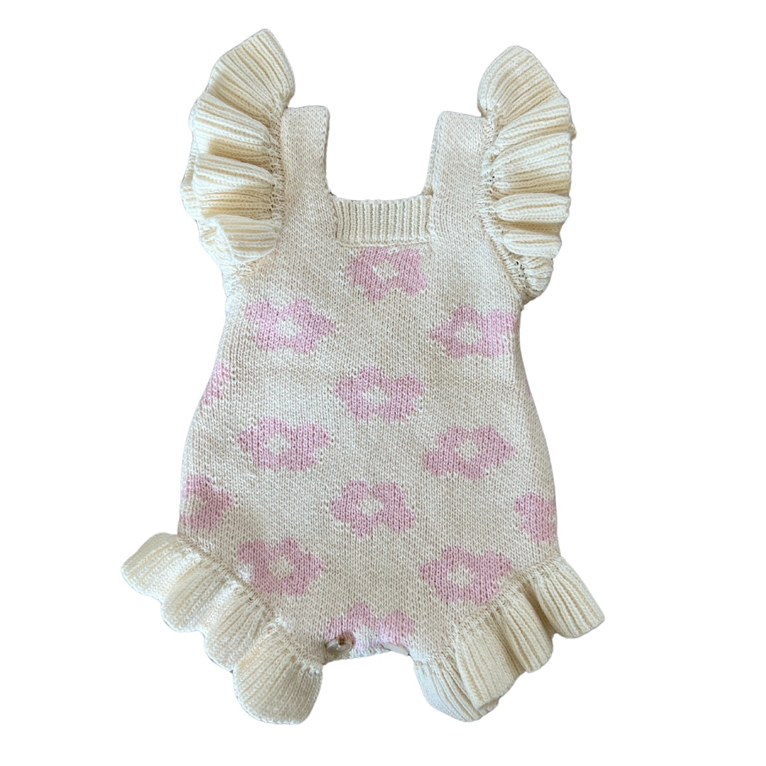 baby romper with floral pattern