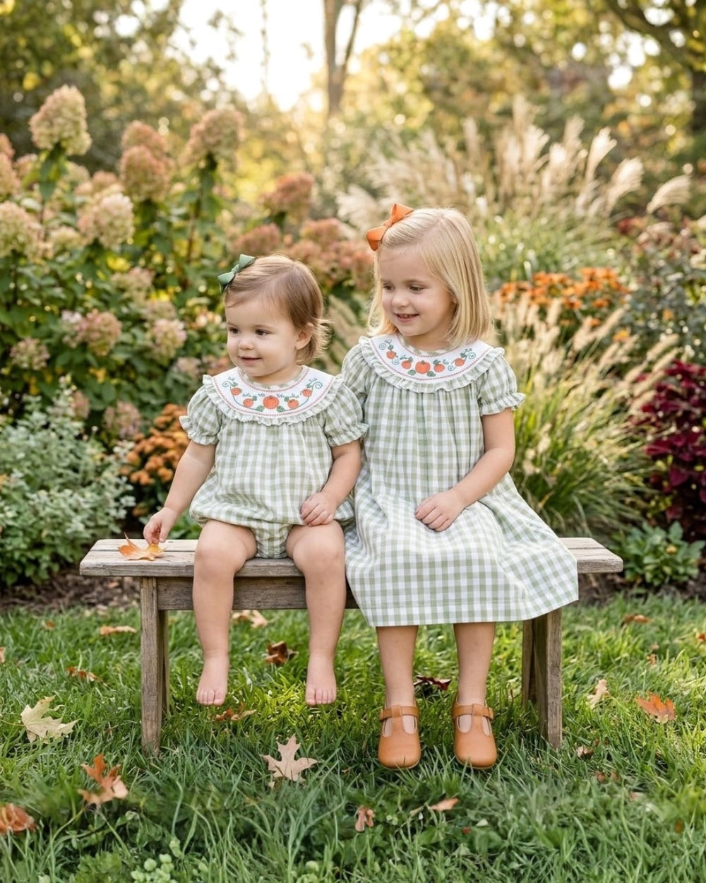 autumn and halloween baby girl bishop dress