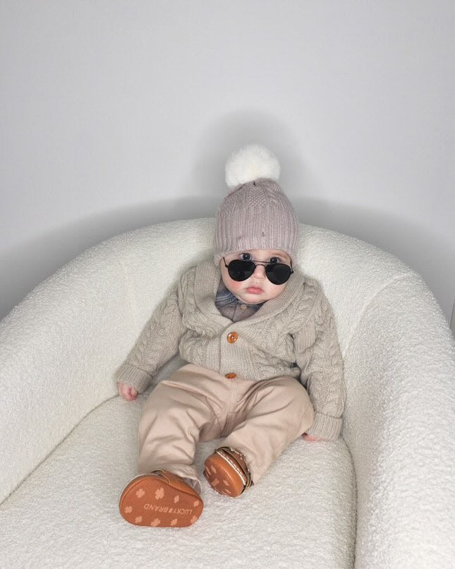 Adorable Tanner 3 piece knit set for babies, stylish newborn clothing perfect for holiday gifts.