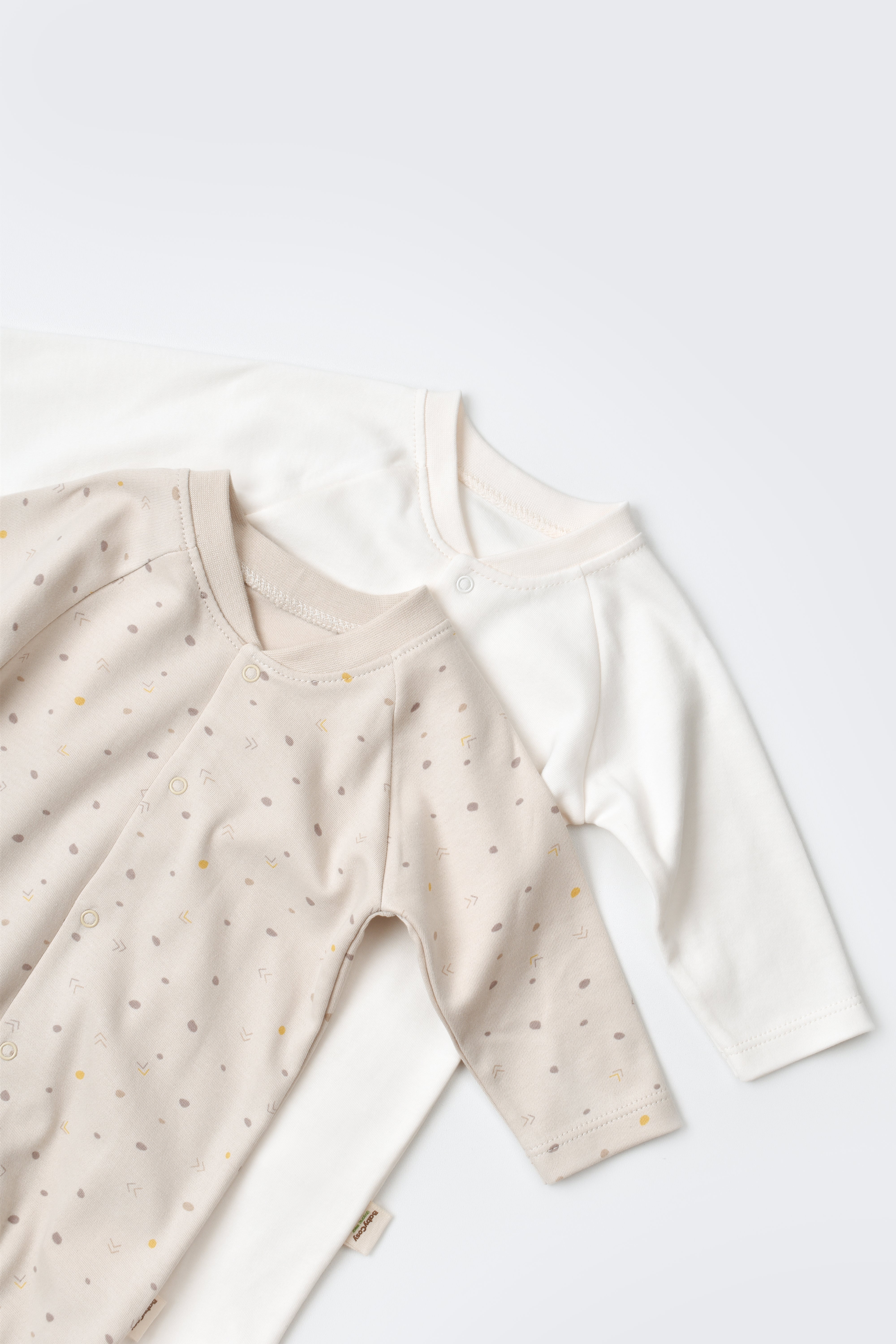 Organic cotton two pack baby onesie set, breathable infant outfit for everyday comfort