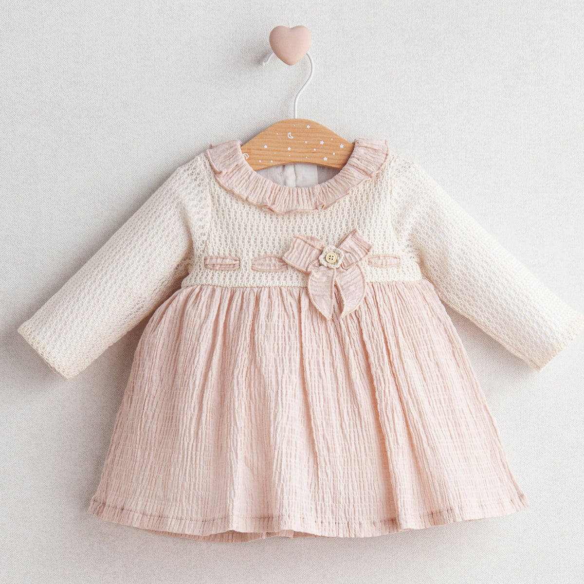Reina dress for baby girls, elegant cotton outfit perfect for birthdays and special occasions