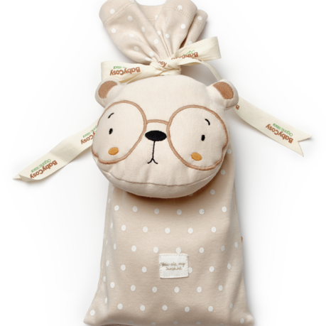 Teddy 3 piece baby gift set made from organic cotton, cozy unisex newborn outfit.